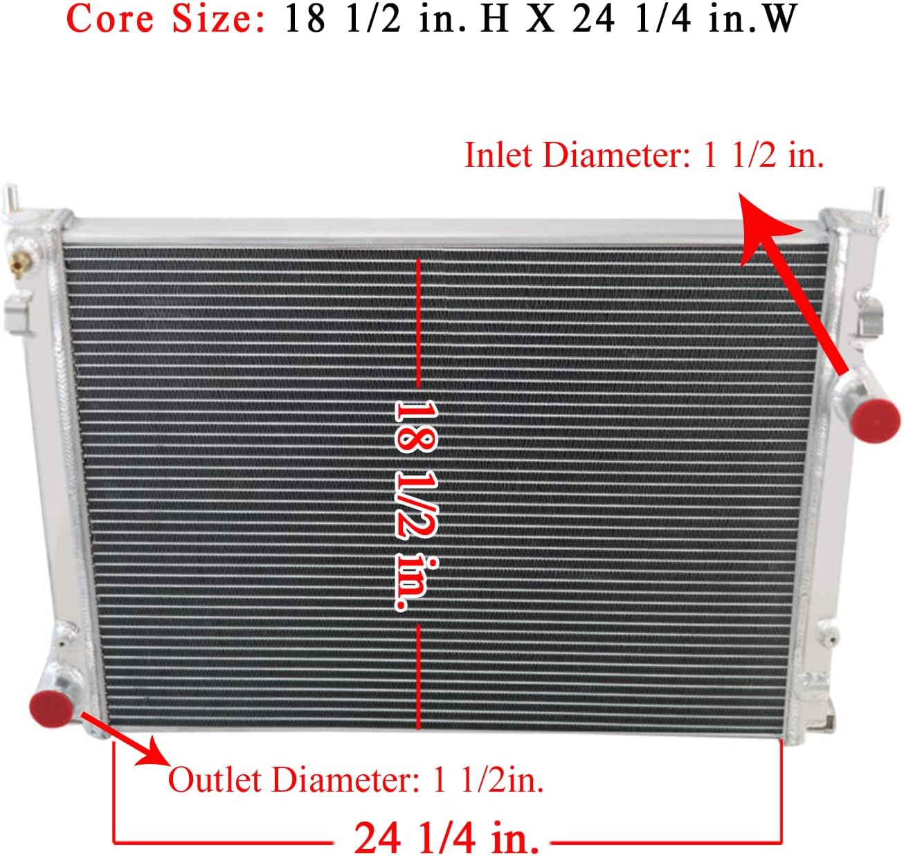 4 Row Core Radiator For 2009-2017 Dodge Challenger Charger 09-2018 Chrysler 300 3.6L V6 FLEX 5.7L V8 Gas All Aluminum Radiators