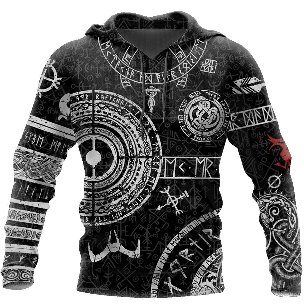 Pull Viking 3D ample unisexe taille L pour remplacer les sweats fins sans poches