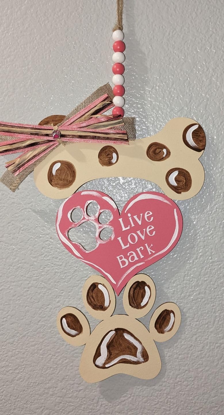 Unfinished Wood Pawprint Heart Shape | Valentine's Day | Pet | DIY Craft Cutout | Up to 46" 16" / 3/4"