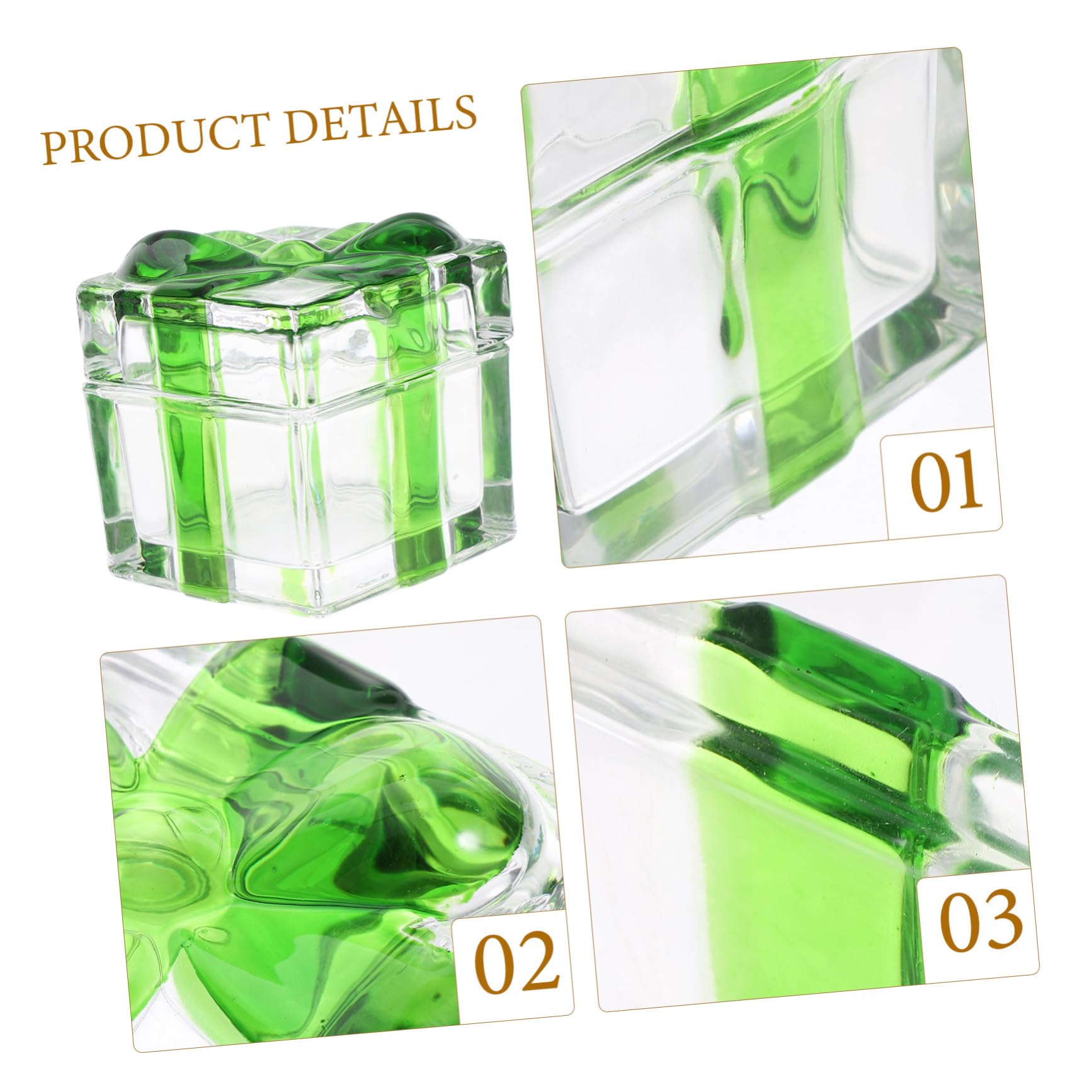 Barattolo Caramelle in Cristallo Verde Coperchio Sigillato Decorativo