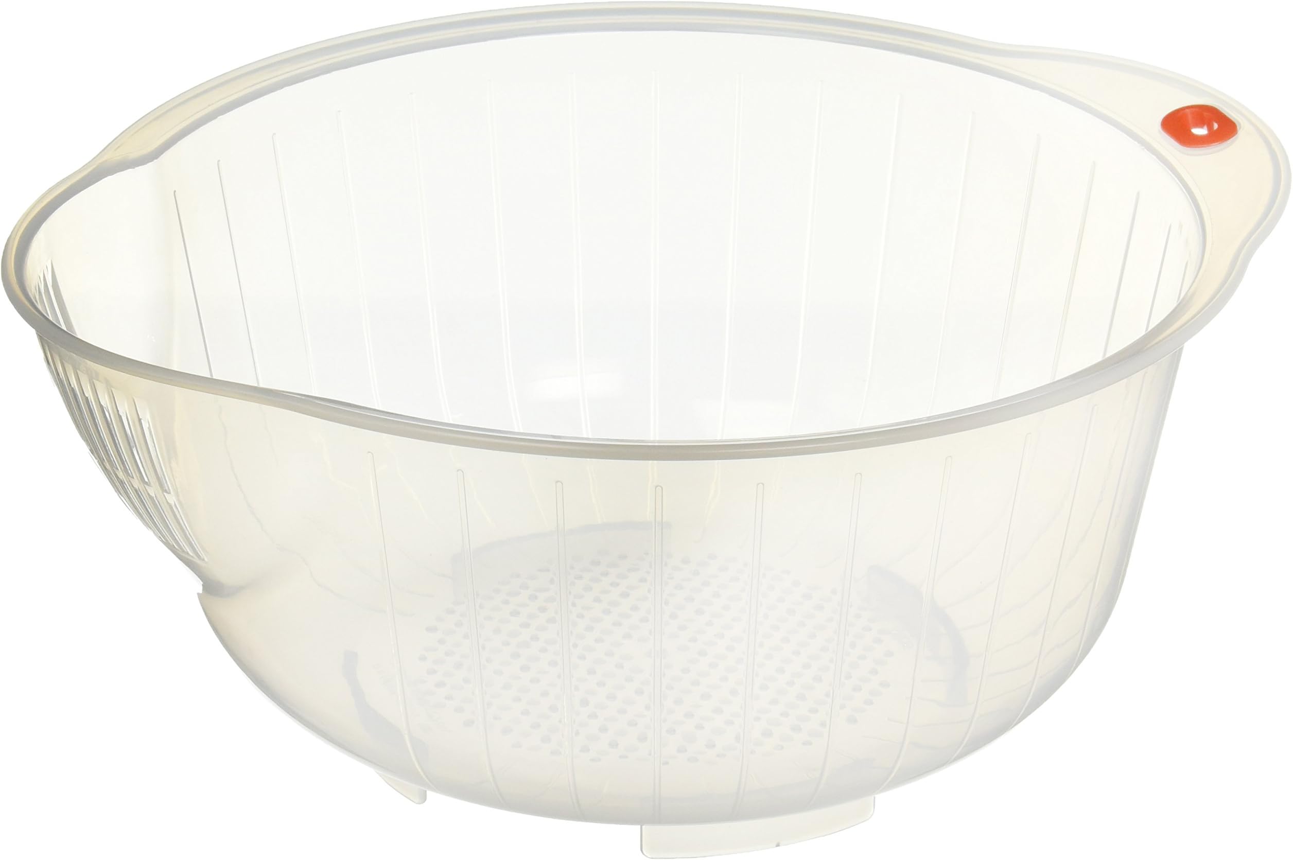 Inomata Japanese Rice Washing Bowl with Strainer, 2.5-Quart Capacity