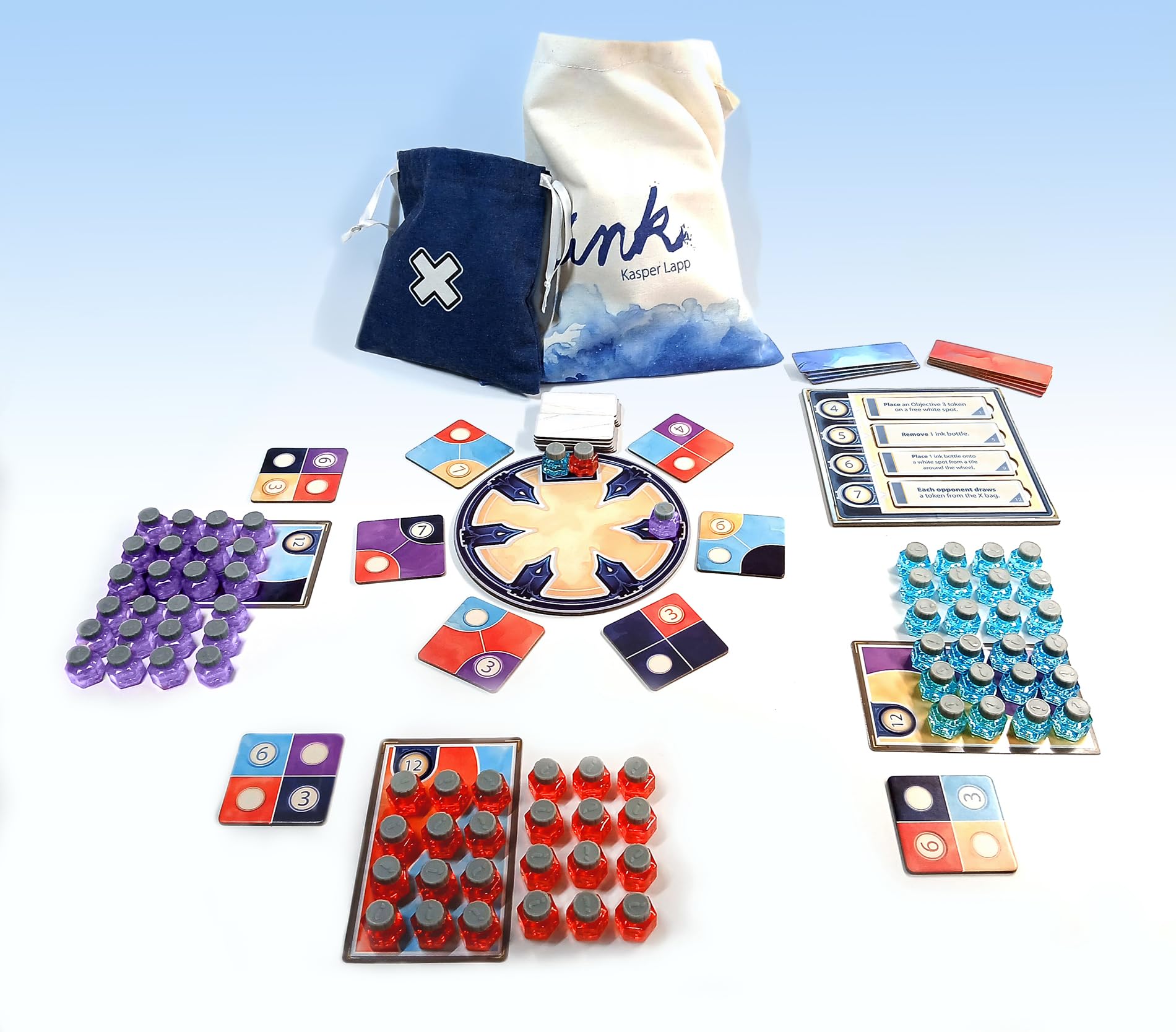 Asmodee - Ink - Gioco da tavolo - Final Score - Gioco di tessere strategico e artistico - da 1 a 4 giocatori - Da 8 anni - 30 a 45 min - Versione francese