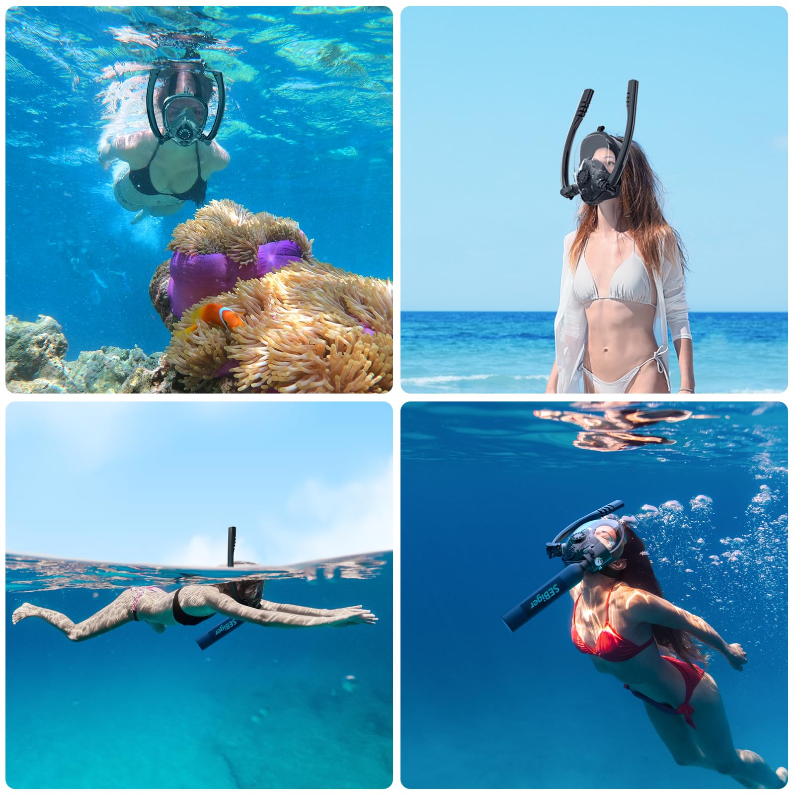 A-GN Mini tanque de buceo con submáscara de 0,5 l que ofrece aproximadamente 6 minutos de respiración bajo el agua en profundidad de buceo de 9 m, pequeño tanque de buceo para buceo