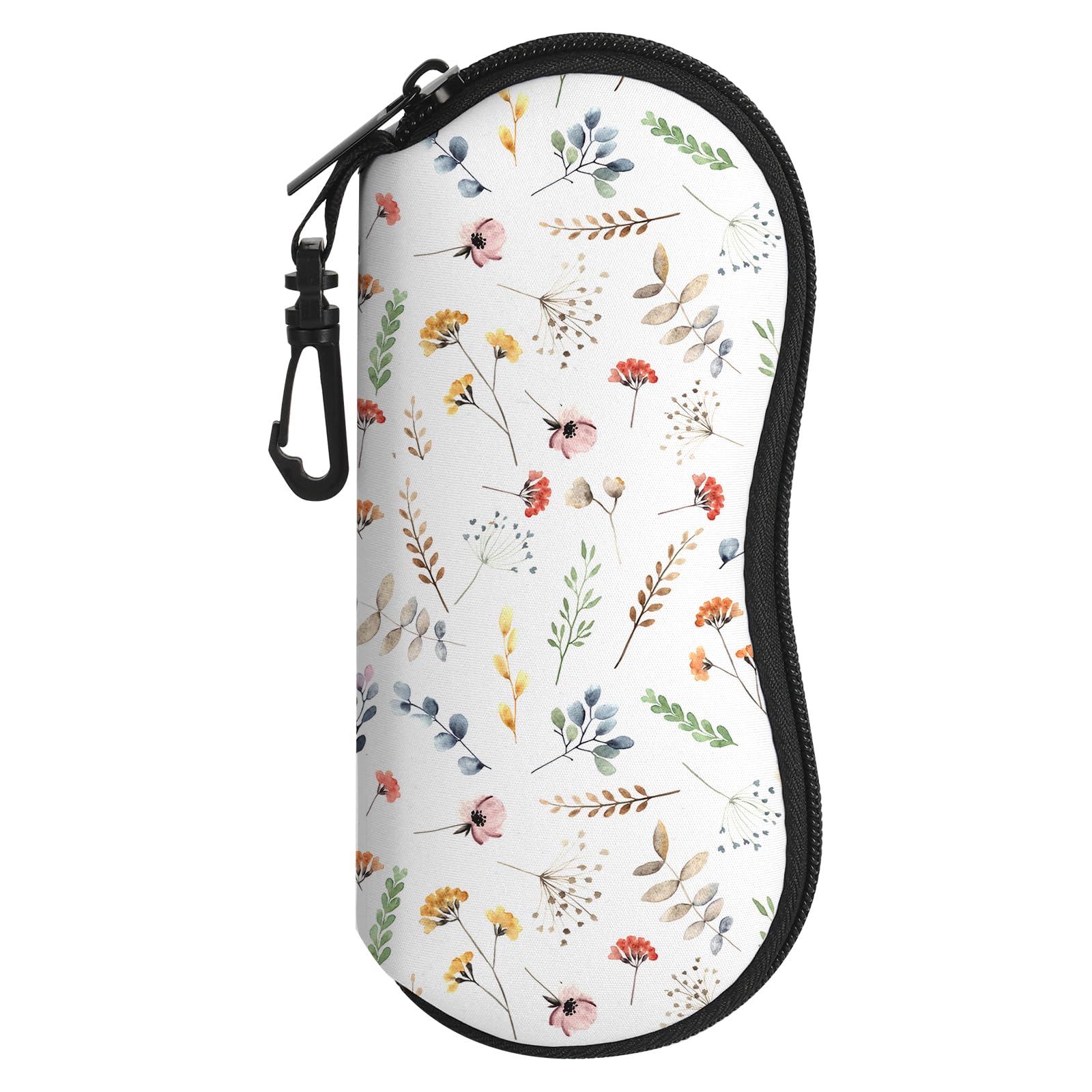 Sunglasses Soft Case, Cute Ultra Light Portable Neoprene Zipper Eyeglass Glasses Case with Belt Clip for Men Women