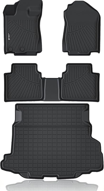 Tapetes automotivos em TPE para Ford Fusion, Lincoln MKZ e Mercury Milan 2010–2012, com revestimento para porta-malas, pretos