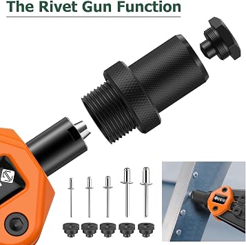 Heavy Duty 2-in-1 Rivet Gun & Rivet Nut Tool Set with Complete Accessories