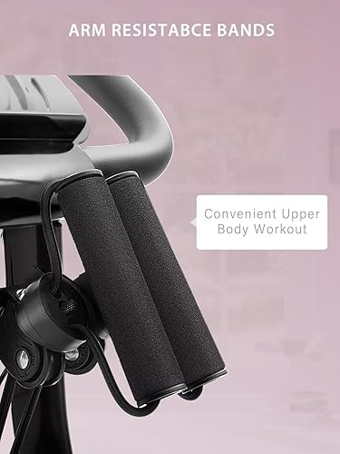 Miniatura 30 de Merax Bicicleta de entrenamiento para el hogar: bicicleta estática reclinada 4 en 1 y posiciones verticales de bicicleta de ciclismo para Blanco