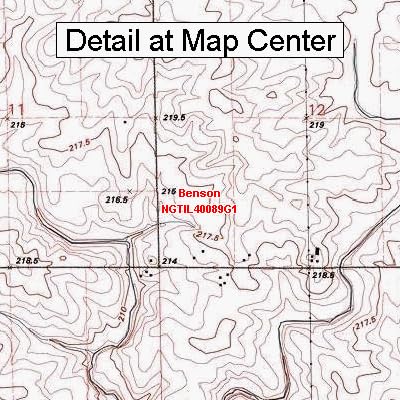 Amazon.com : USGS Topographic Quadrangle Map - Benson, Illinois (Folded ...