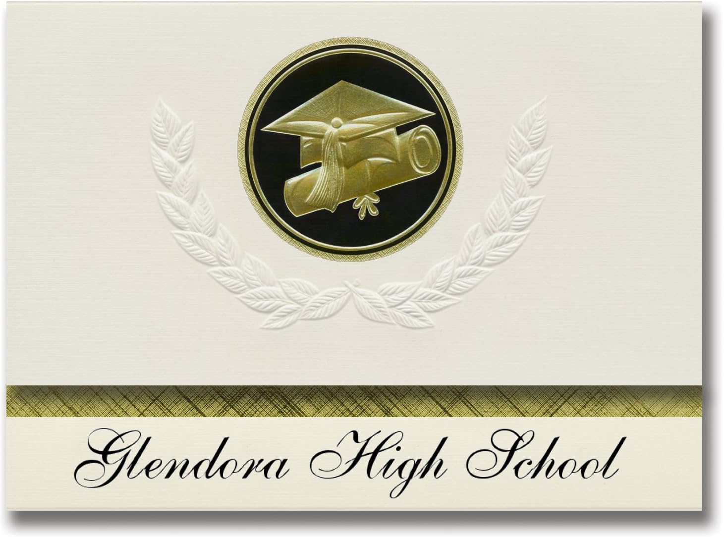 Signature Announcements Glendora High School Glendora Ca Graduation Announcements Presidential Style Basic Package Of 25 Cap Diploma Seal Black Gold Health Household Amazon Com Glendora High School Graduation 2022