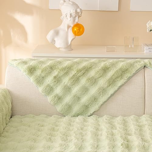 Miniatura 6 de ele ELEOPTION Funda de cojín para sofá modular, fundas de cojín cálidas y esponjosas para sofá, protector de muebles (ancho 28 pulgadas, largo 36