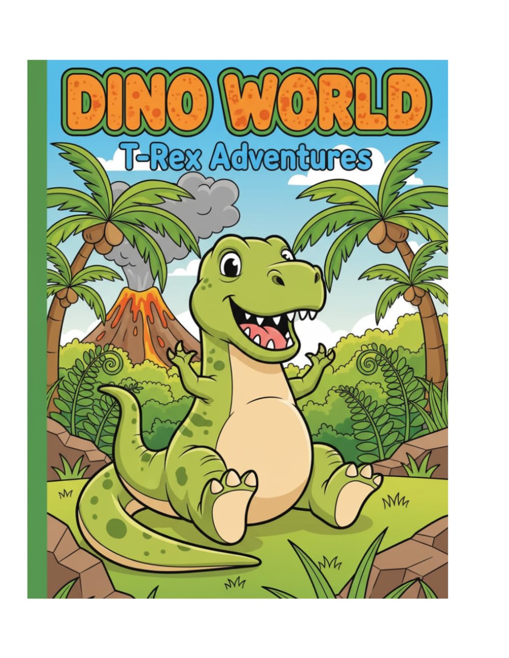Dino World: T-Rex Adventures: Dinosaur Coloring Book for Kids | Jurassic T-Rex Coloring Pages for Boys & Girls