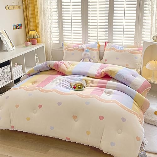 Miniatura 2 de Edredón de cama alternativo para todas las estaciones, 79 x 91 pulgadas, edredón reversible acolchado de microfibra e inserto de edredón, edredón de