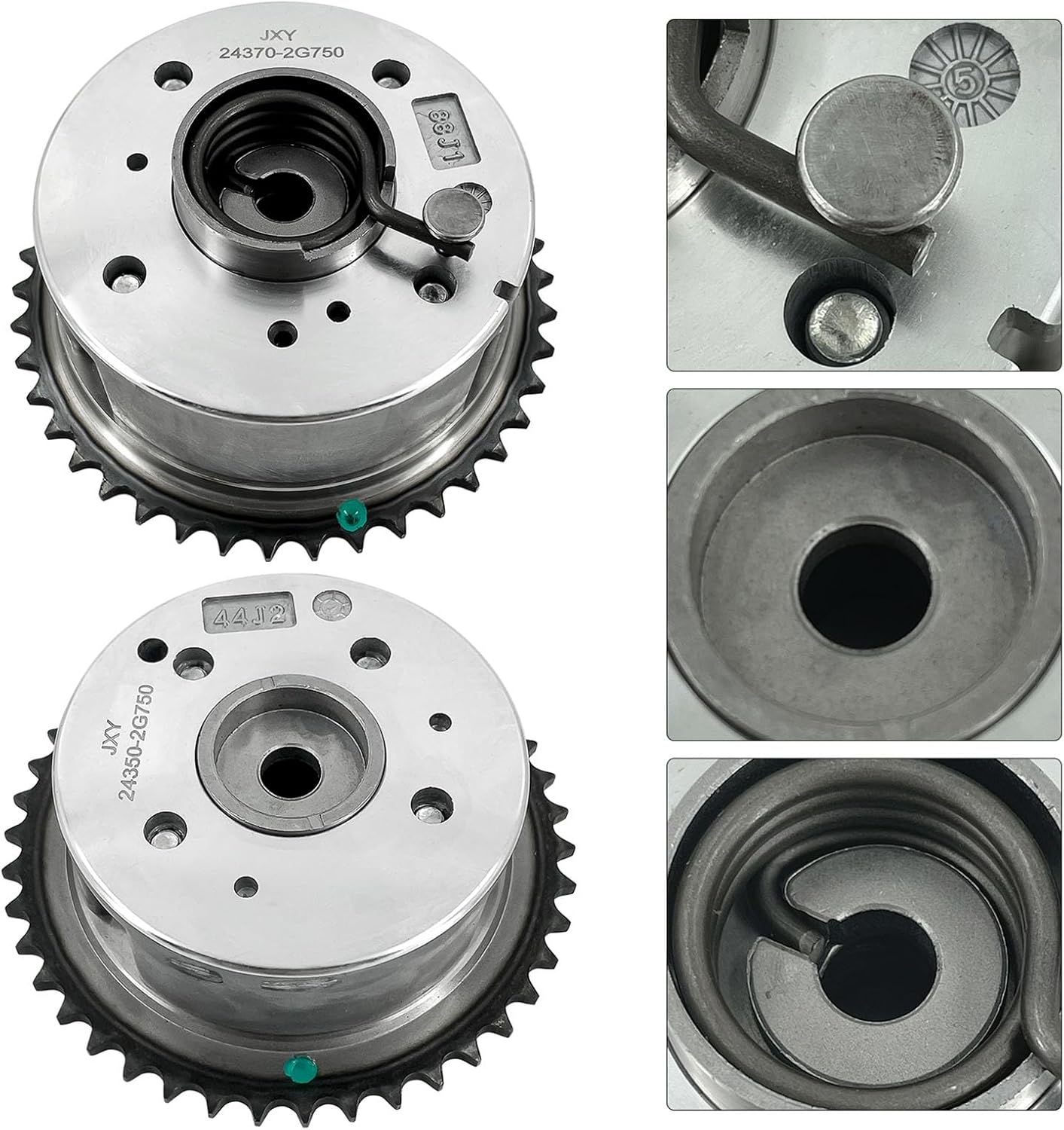 Engine Timing Chain Kit Guide Tensioner Sprocket Compatible with 2011-2018 KIA Sorento Optima Sportage, for 2011-2019 Hyundai Santa Fe Sonata Tucson 2.4L 2.0L L4 DOHC G4KJ Replacement part