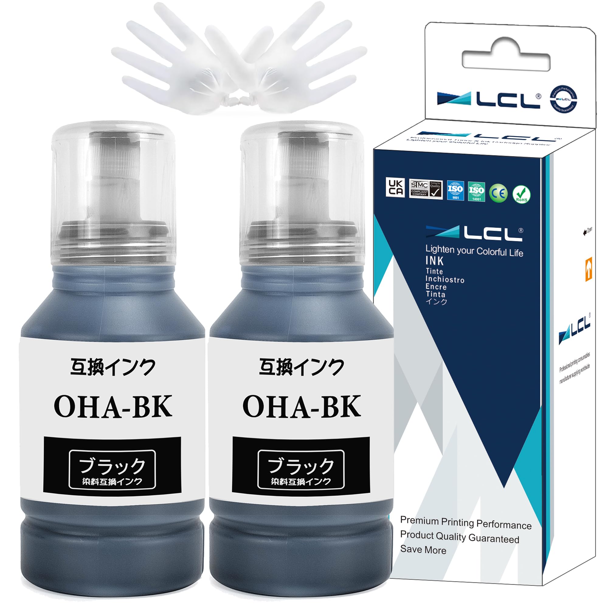 Amazon.co.jp: LCL エプソン用 OHA OHA-BK オハジキ 互換インクボトル