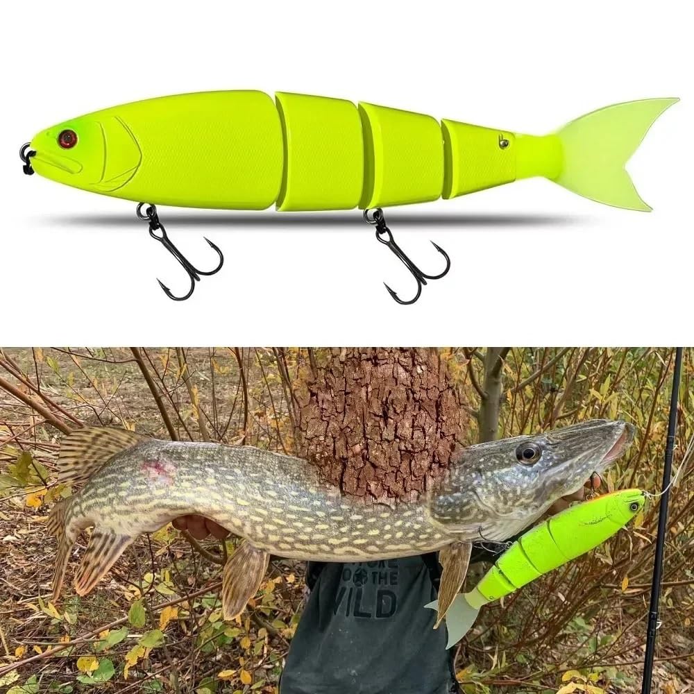 Swimbait Leurre articulé flottant géant appât 245 Leurre flottant pour gros appâts Bass Catfish Leurre dur 245 Leurre
