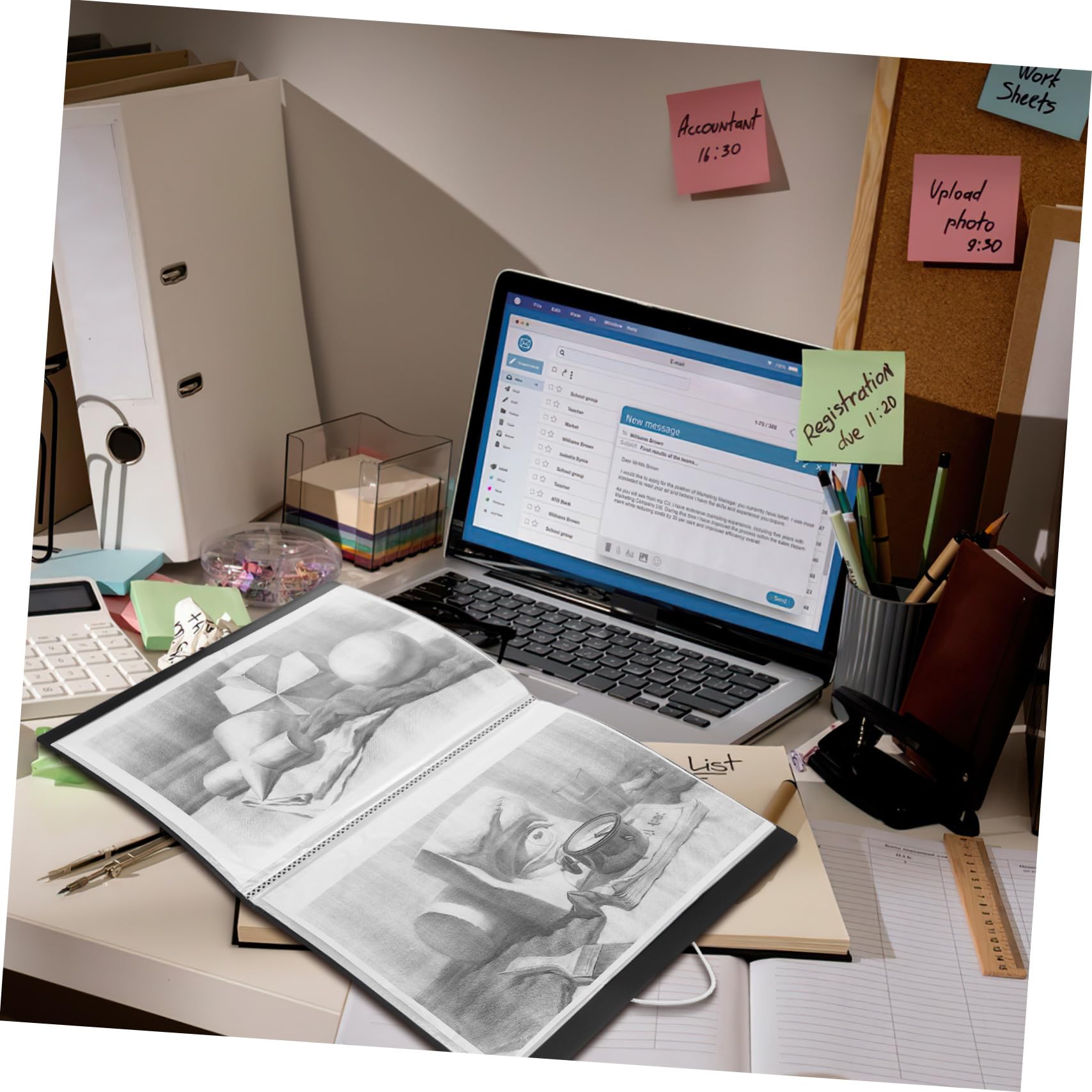 PLAFOPE 5 Piezas Carpeta con Fundas Plásticas Transparentes Organizador Resistente para Presentación y Archivo con Stickers Decorativos