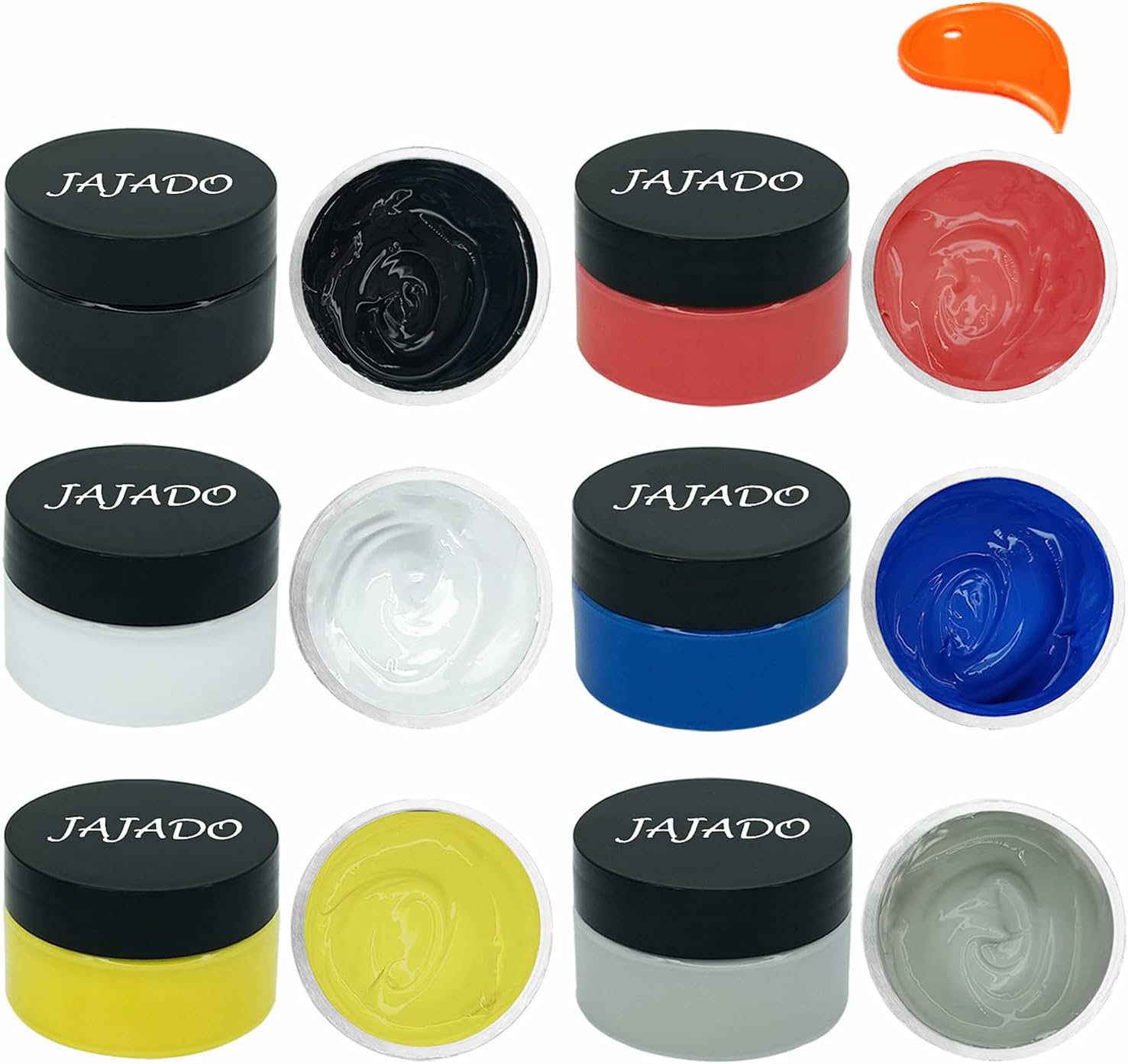 JAJADO 8 Colors Chalk Paste Paint Set, Fabric Ink Silk Screen Printing Stencils Paste for Painting on Wood, Chalkboard, Home Decor Transfers Chalk Art Paste Supplies, Transfer Chalk Paste