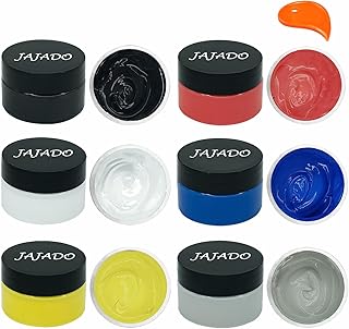 6 Jars Silk Screen Stencil Paint, 50ML for Adhesive Stencil Painting on Wood, T-shirt, Chalkboard, Wall, Stone, Craft Screen Printing Ink