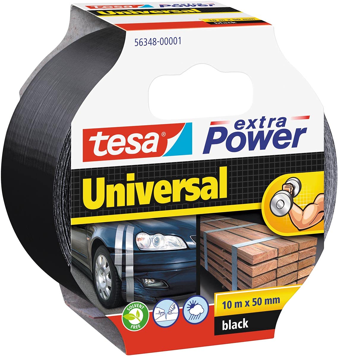 CINTA AMERICANA UNIVERSAL EXTRA POWER 10 M X 50 MM NEGRO