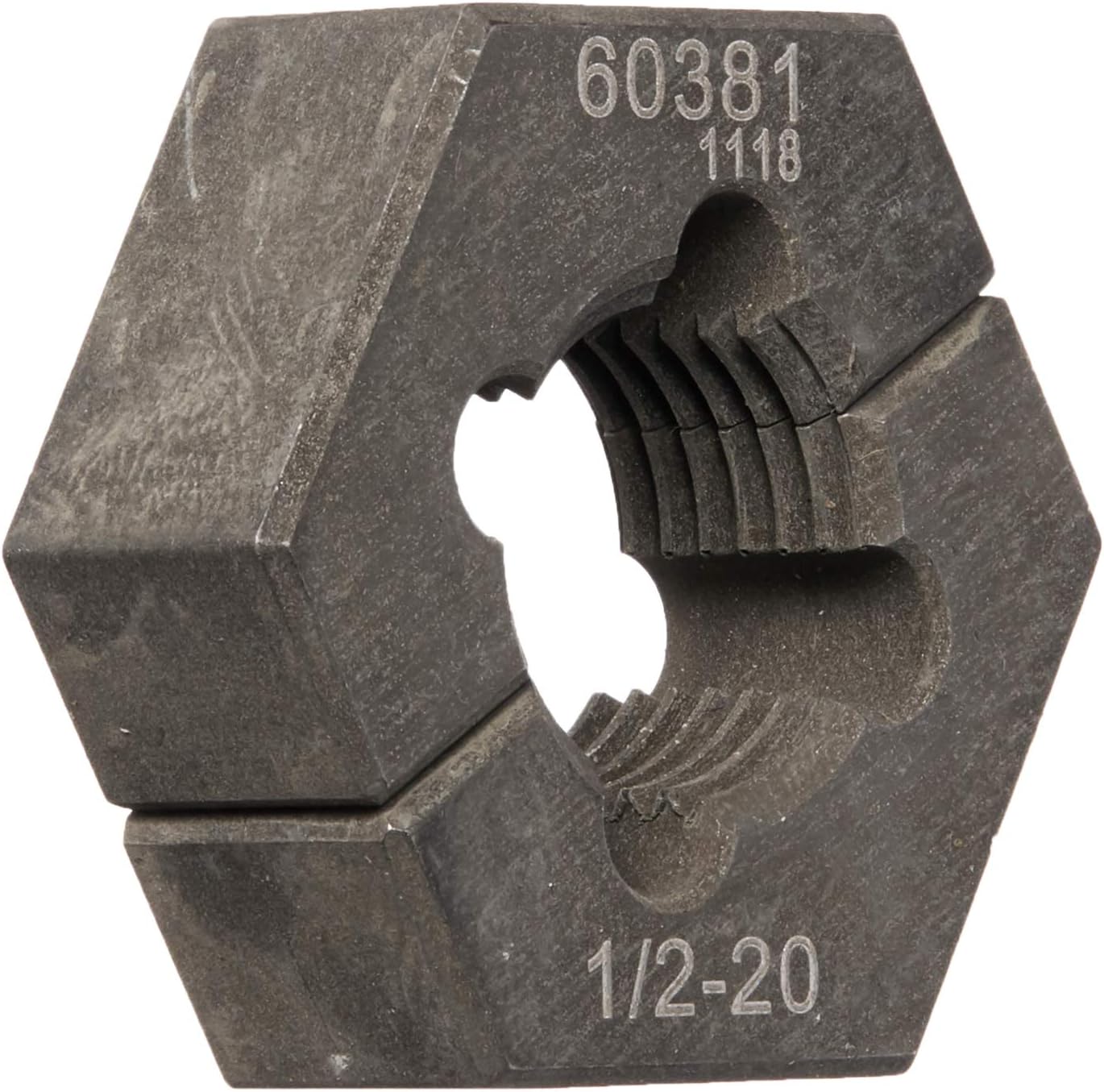 Steelman 1/2-20 SAE Split Die Thread Chaser, Indexing Pins, Steel, Repairs Threads on Wheel Studs and Bolts