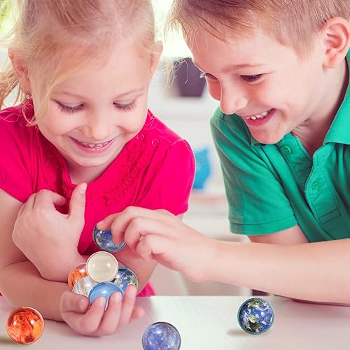 Miniatura 7 de Pllieay 24 bolas hinchables con temática de ocho planetas del sistema solar espacial para recuerdos de fiesta de niños, relleno de bolsa de regalo,