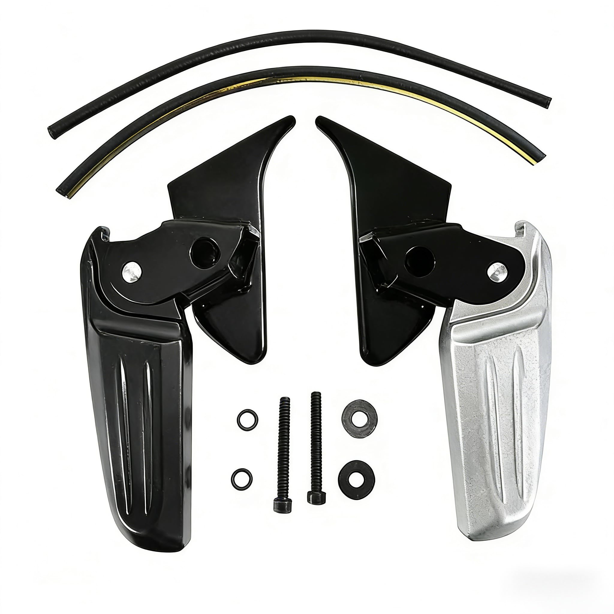 Pedane pieghevoli per moto Piaggio per Vespa Primavera, per Sprint, LX, LXV 125 150 | pedali pieghevoli in alluminio per moto accessori (argento)