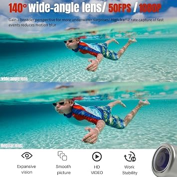 Barlus Mini Underwater IP Camera 50FPS 1080p HD RTMP Live Streaming Camera 140Wide Angle for ROV Underwater Vehicles with 32FT Cable