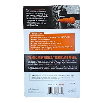 Supco TFXNPB Tradefox Nitrogen Purge Boot Hands-Free Way to Purge