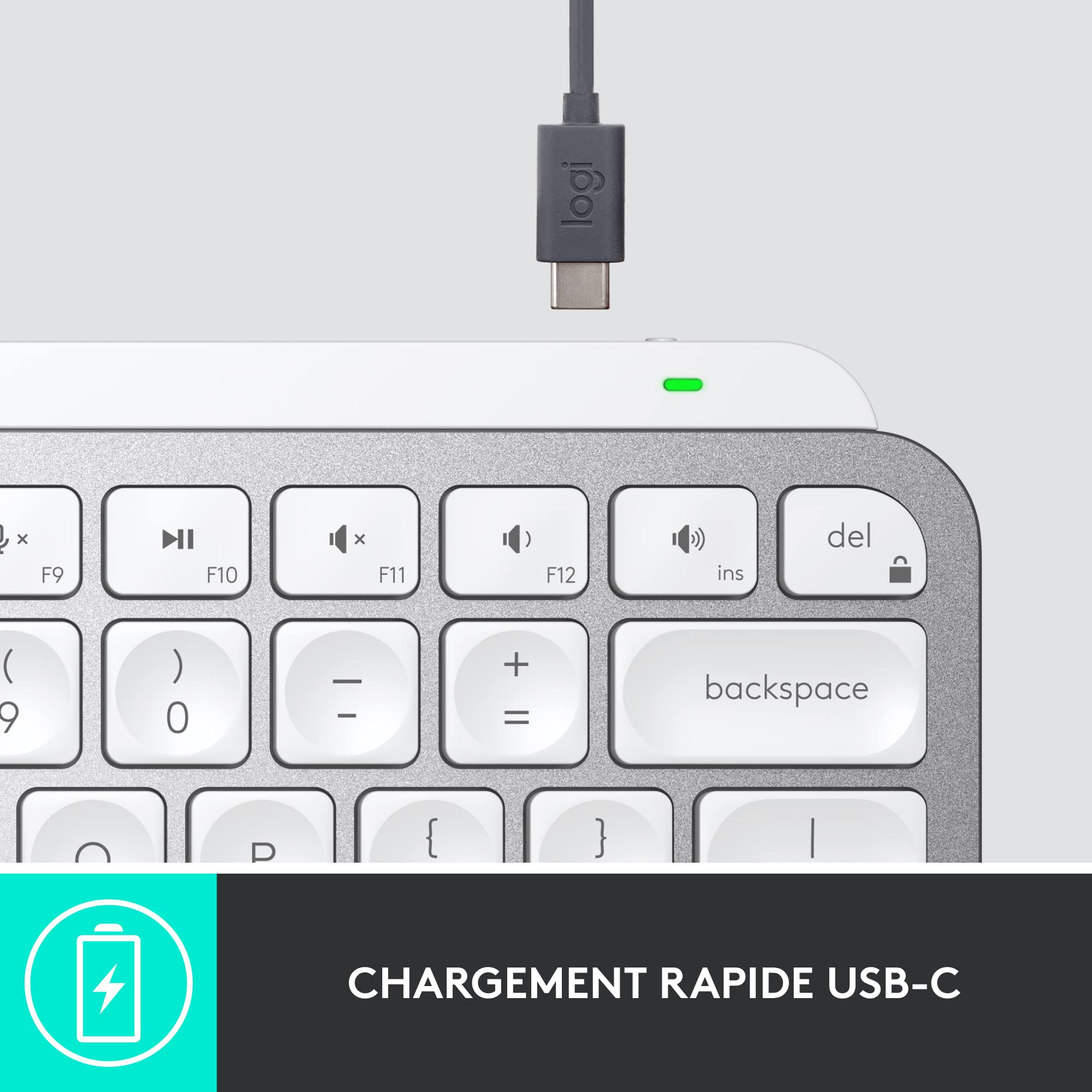Logitech MX Keys Mini for Business - clavier rétroéclairé sans fil - FRA AZERTY