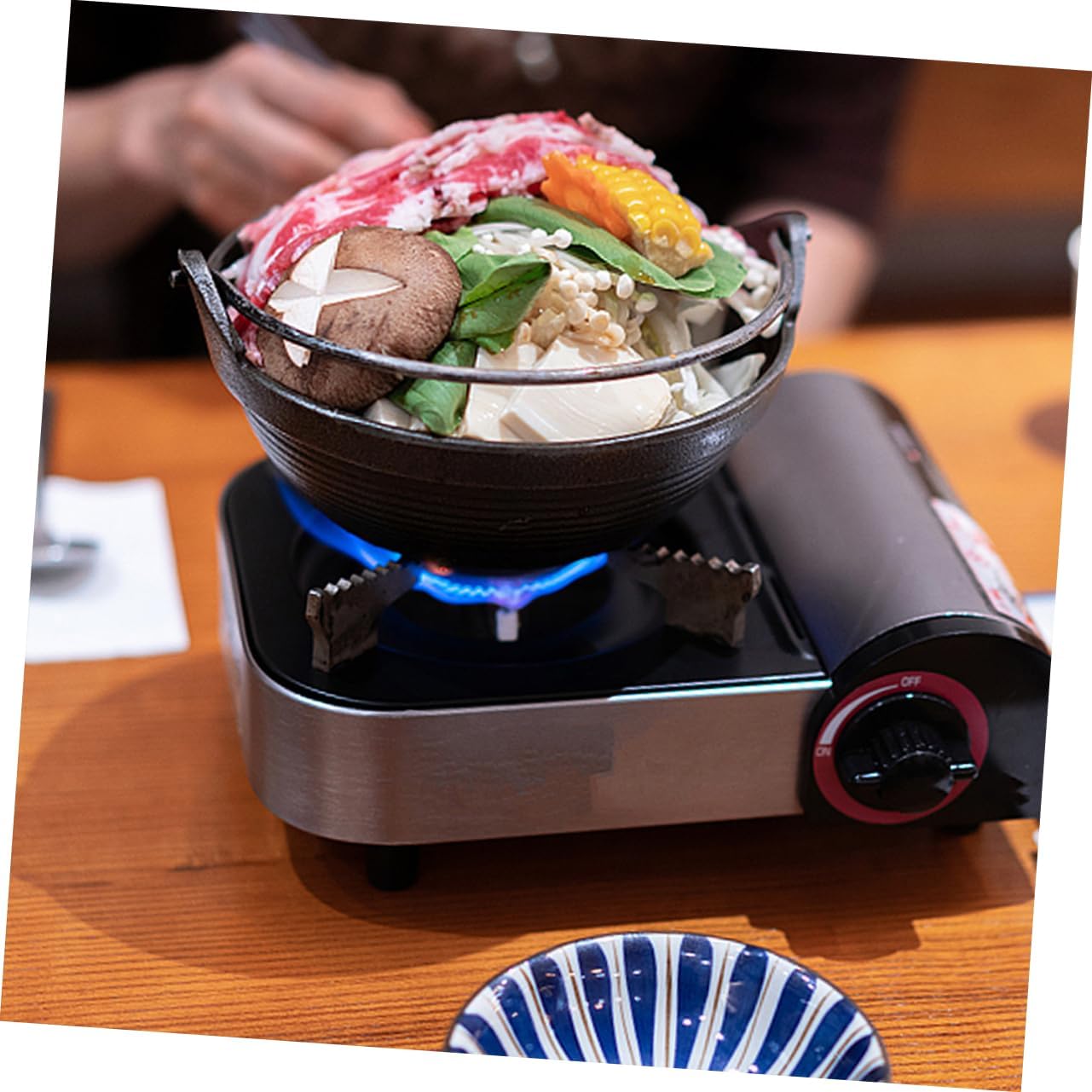 KICHOUSE Outdoor Cast Iron Cauldron Pot Versatile Non Stick Cooking Pot for Camping Picnics Home Use Spacious Design for Stews Soups More Portable Handle for Easy Carrying