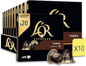 L'Or Espresso Café - 200 Capsules Forza Intensité 9 - compatibles Nespresso®* (lot de 10 x 20)