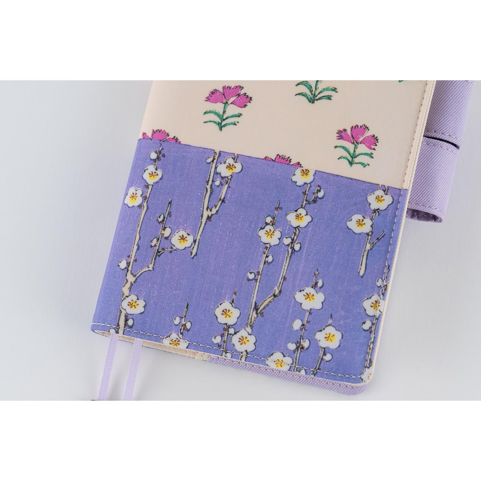 Hobonichi Techo Pokrowiec na planer A6 – Unsodo: Bijutsukai (Plum and Dianthus) (oryginalny rozmiar, tylko okładka)