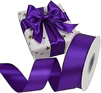 Vista 179 de Cinta de satén rosa polvoriento de doble cara, 3/8 pulgadas x 50 yardas, cintas de poliéster rosa polvoriento para envolver regalos, cinta de tela