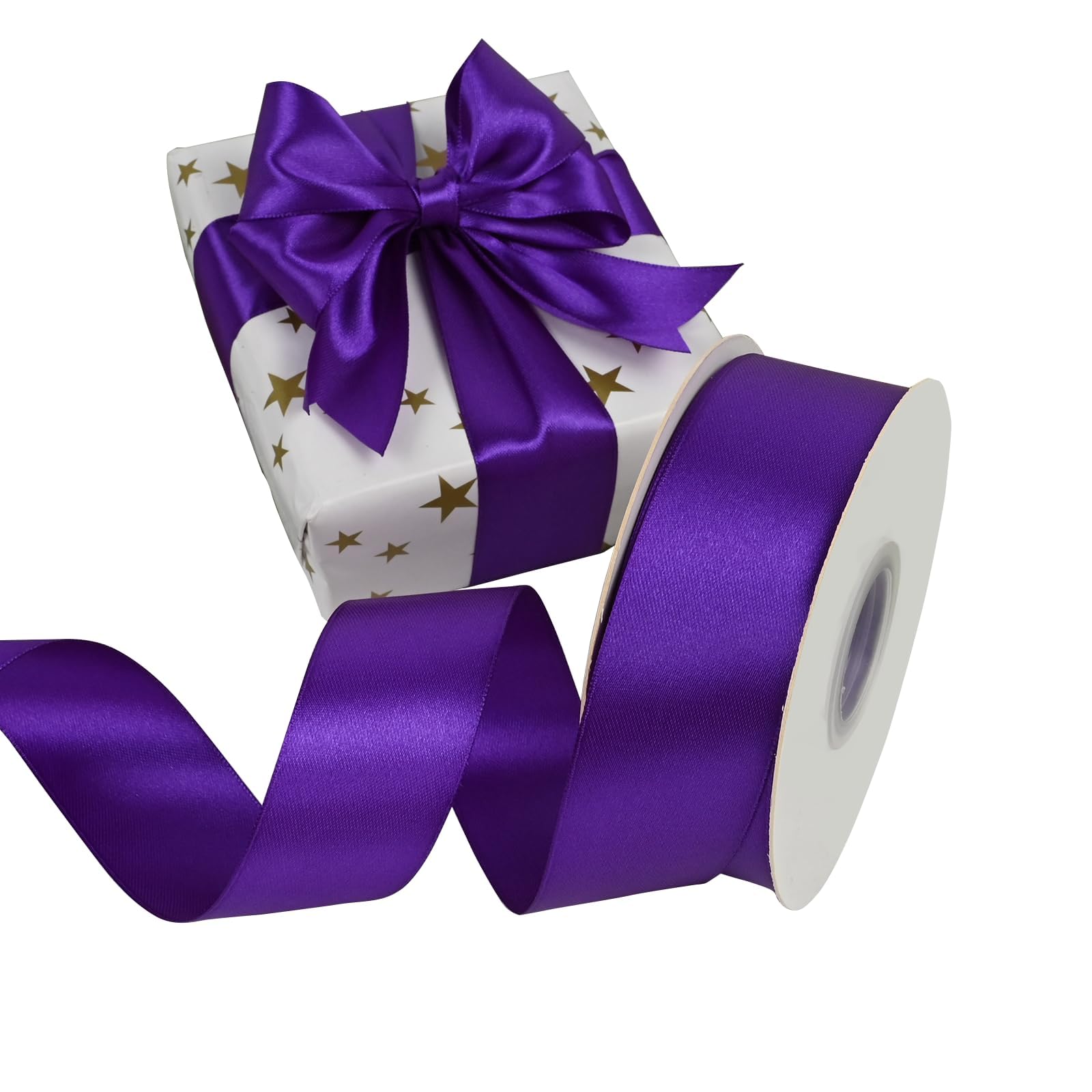 Snapklik.com : Double Face Purple Satin Ribbon 1-1/2 Inch X 50 Yards ...
