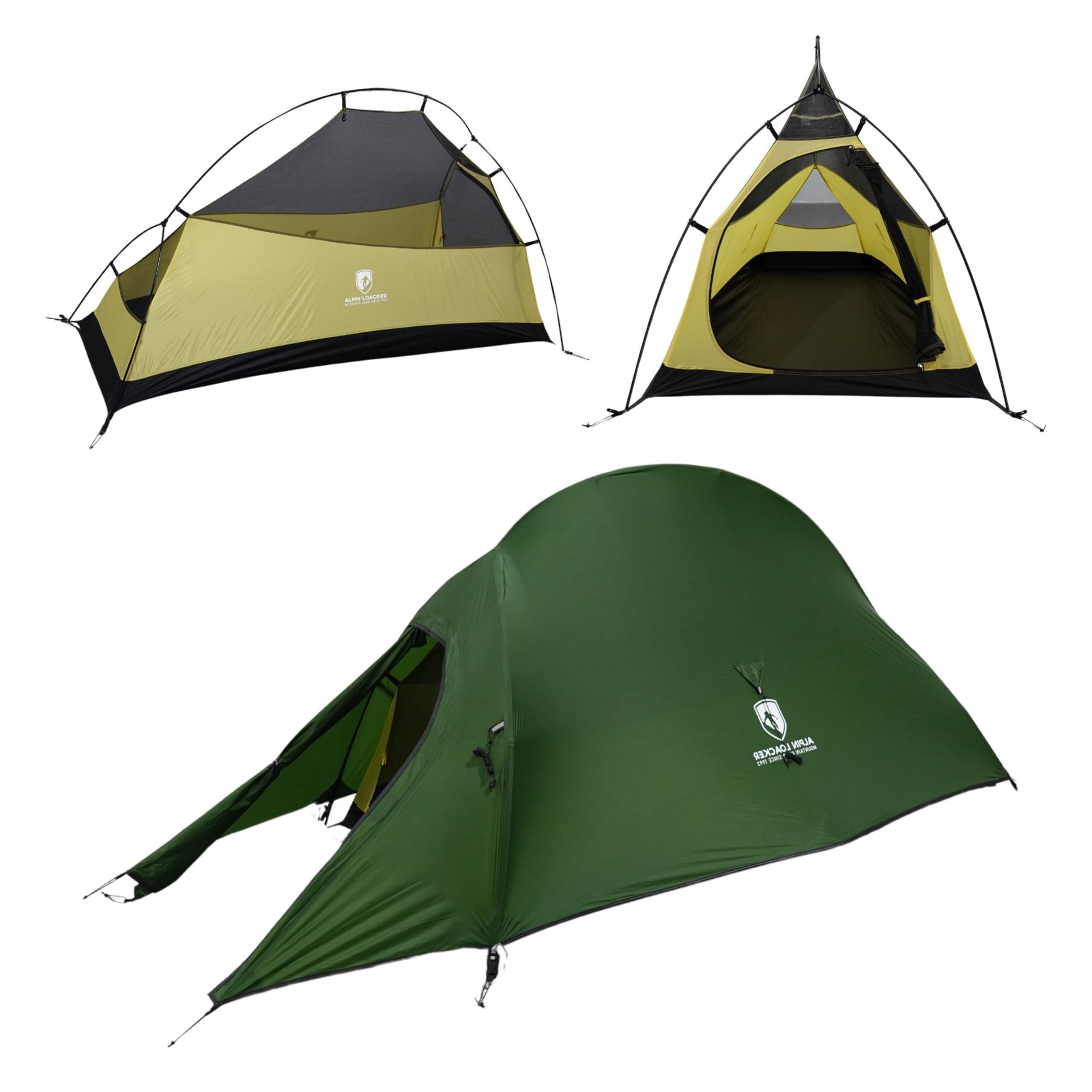 ALPIN LOACKER Cloud Pro Up Zwei Personen und EIN Personen Zelt Ultraleicht I Zweimannzelt und Einmannzelt I Leichtes Trekkingzelt I Bikepacking Kuppelzelt