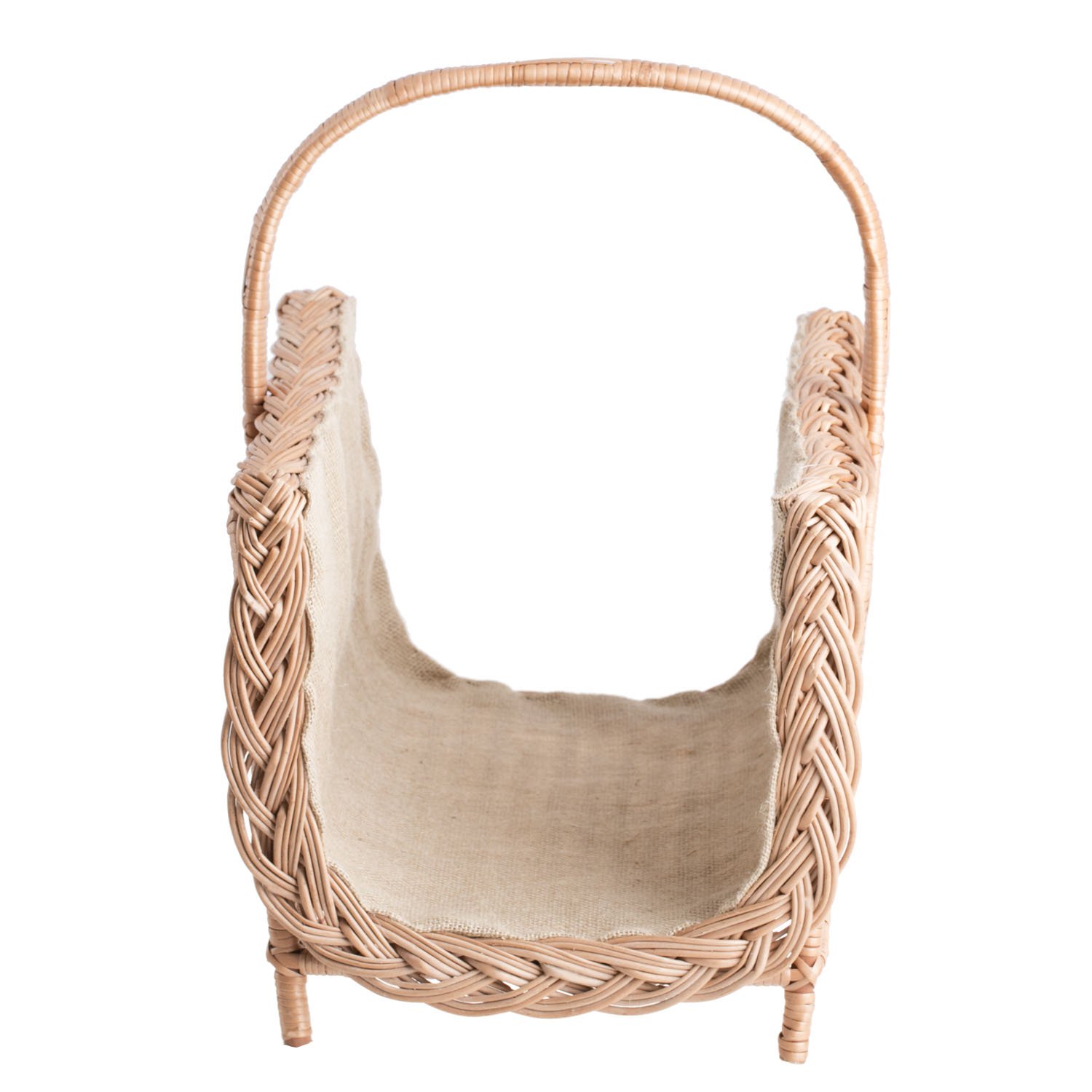 e-wicker24 Wiklinowy kosz kominkowy w naturalnym kolorze, wiklinowy kosz kominkowy na drewno kominkowe, kosz wiklinowy