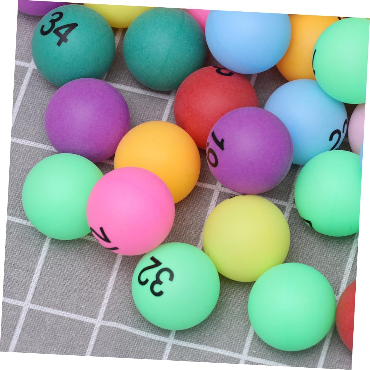 BESPORTBLE 150pieces Assorted Lottery Balls Printed Pong Balls for Raffles Events