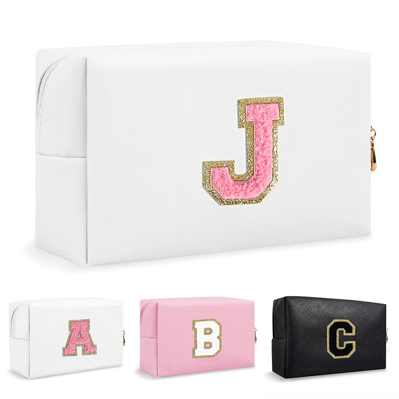 Bolsa de Maquillaje, Bolsa de Cosméticos Impermeable de Viaje, PU Cuero, Neceser de Baño, Bolsa De Aseo Y Almacenamiento para Mujer,Cosas Preppy para niñas Adolescentes (Letra A-Z) — view 138