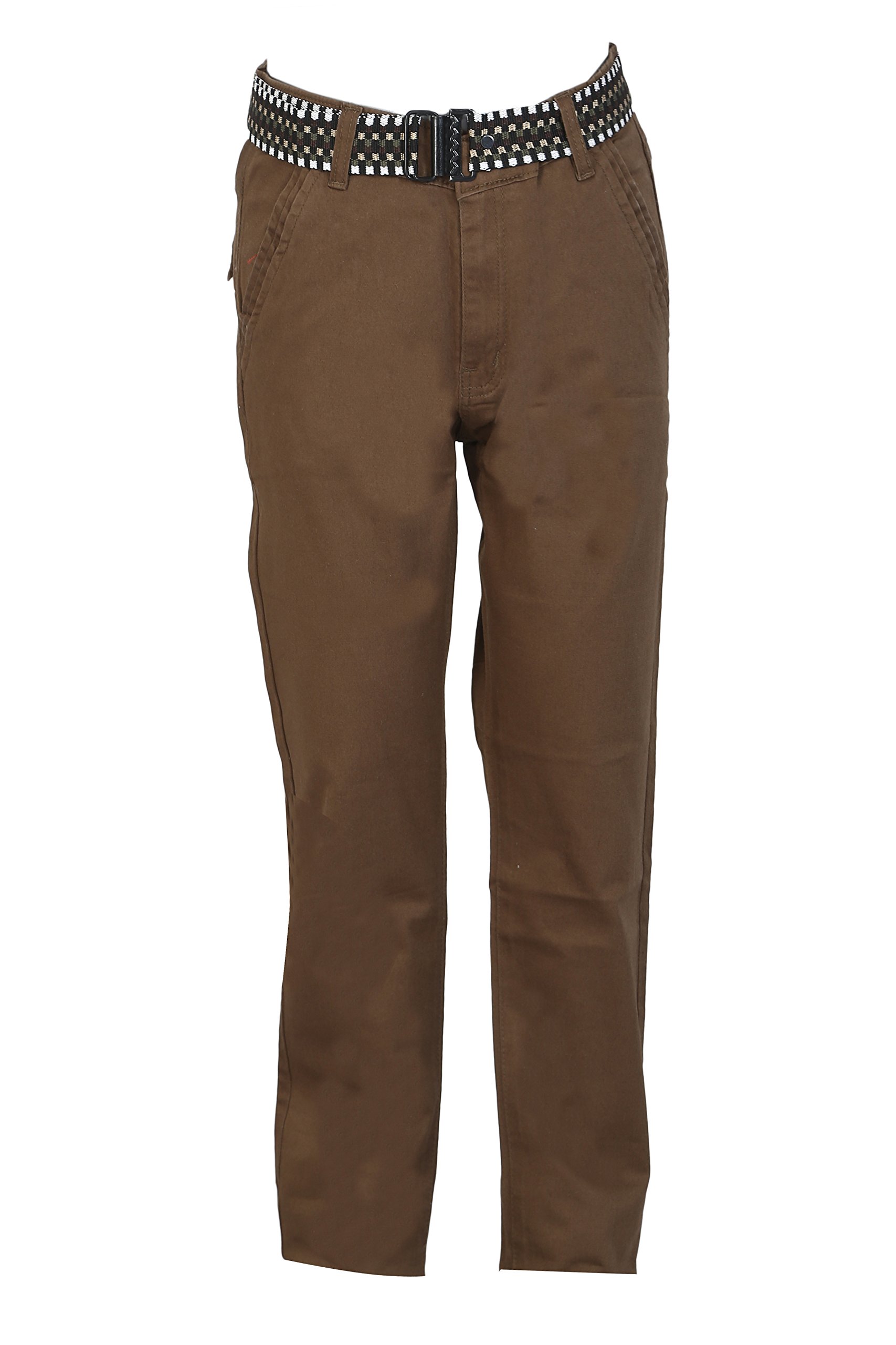 Basilio Boys' Superfine Cotton Trouser with Belt