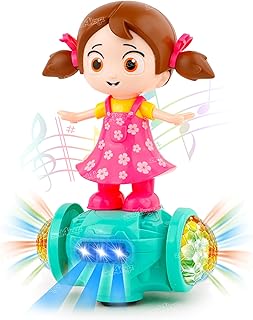 Zest 4 Toyz 360 Degree Rotating Musical Dancing Girl Toy, Dancing Doll with Flashing Lights & Bump and Go Action, Activity...