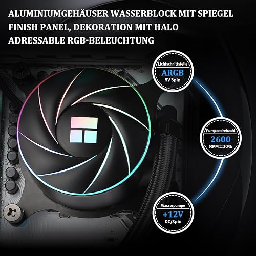 THERMALRIGHT Aqua Elite 360 ARGB Liquid CPU Cooler, 360 AIO Cooling Series Size, 3 x 120mm PWM Fans, S-FDB Bearings, for AMD/AM4/AM5, Intel LGA1150/1151/1155/1156/1200/2011/1700 - 4