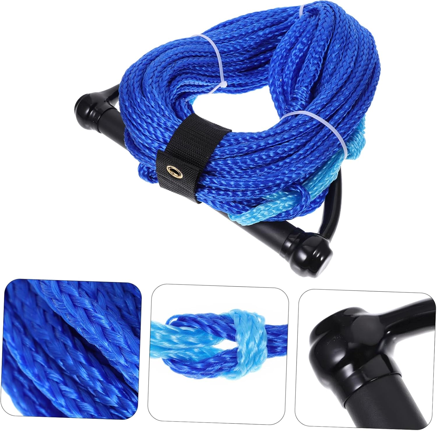 UPKOCH Black Handle Boating Rope Section Water Ski Wakeboard and Kneeboard Rope for Sports Experience Lightweight Comfortable Grip