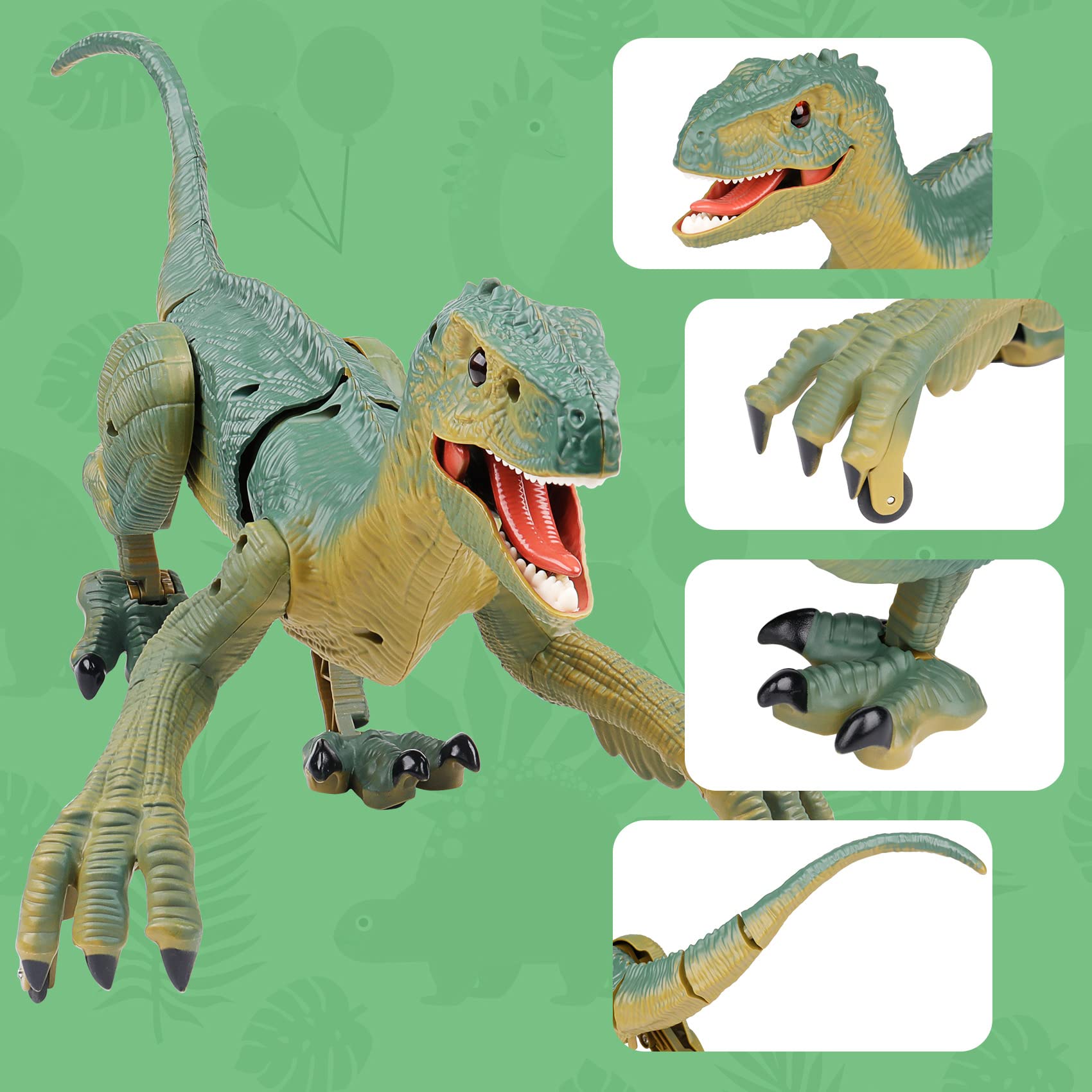 Remote Control Dinosaur Toys for Kids – Build a Big Walking Velociraptor Dino with Light and Sound, Birthday Gift Ideas for Boys and Girls 3-5 5-7 8-12 Year Old Remote Control Dinosaur Toys for Kids – Build a Big Walking Velociraptor Dino with Light and Sound, Birthday Gift Ideas for Boys and Girls 3-5 5-7 8-12 Year Old