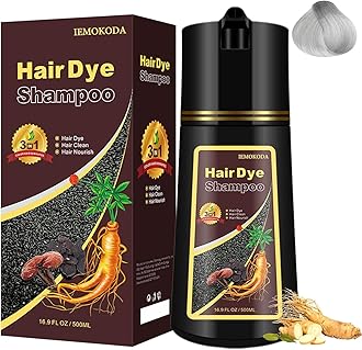 Instant Silver Gray Hair Dye Shampoo - 3 in 1 Natural Color Shampoo, Works in Minutes, 16.90 Fl Oz (natural silver gray)