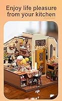 Vista 6 de Rowood Kit de Casa en Miniatura, Kit de Casa de Muñecas en Miniatura de Bricolaje para Adultos, Kits de Modelo para Adultos para Construir con LED