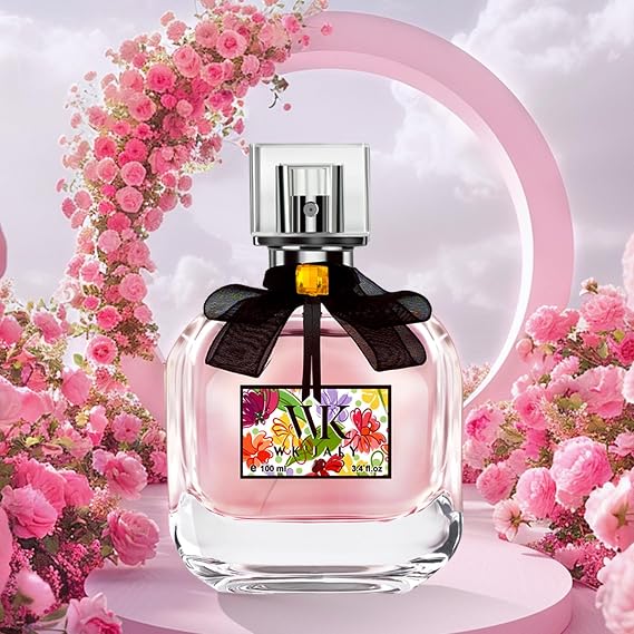 WK JALY Floral Drunk Eau De Parfum Spray, Women's Perfume, With Notes of Rose, Sandalwood, Long Lasting Fruity Fragrance, 3.4 fl oz