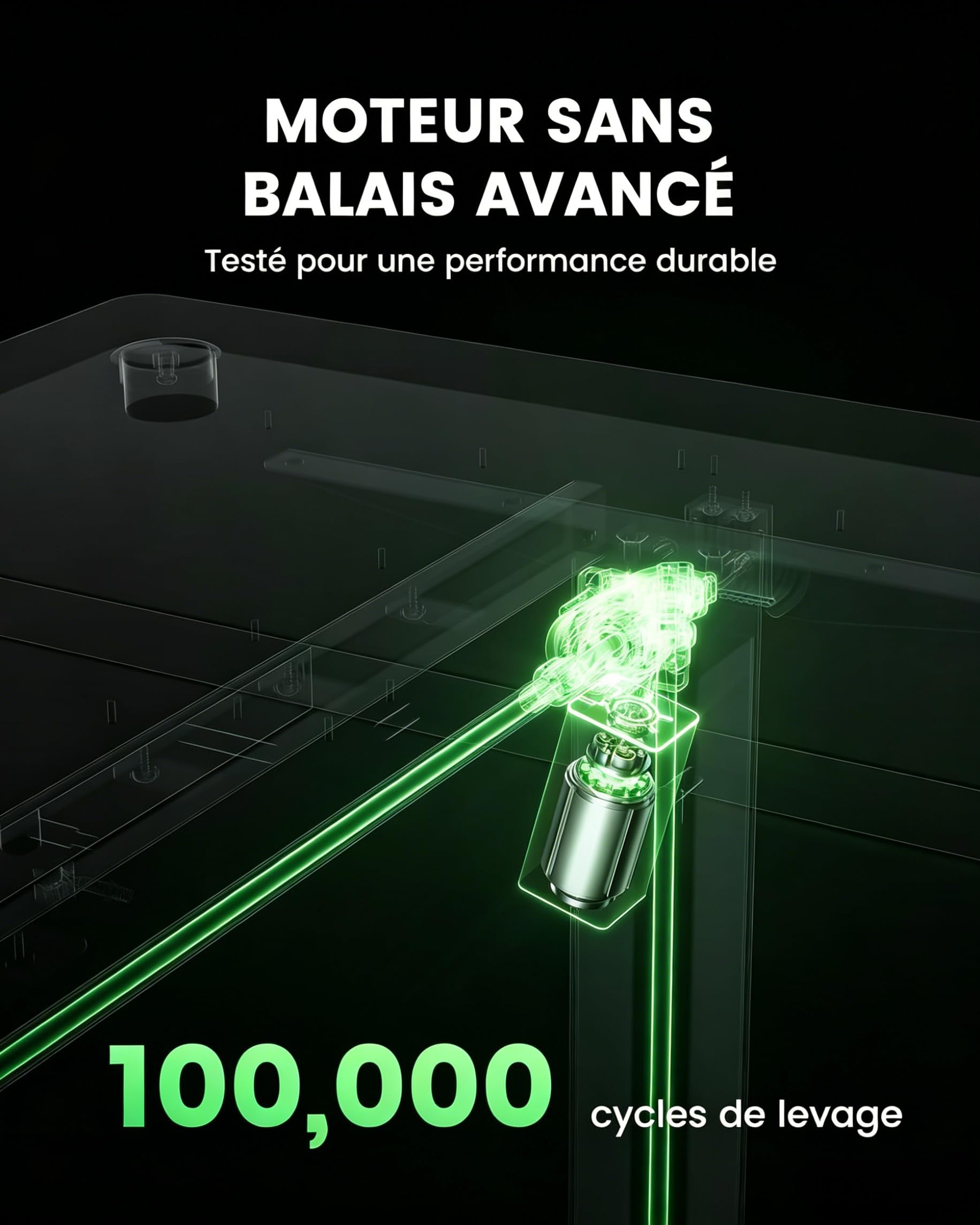 Marsail Escritorio Elevable Eléctrico 180x80,MAX 100 kg, Estructura Metálica Reforzada, Tablero de Cuatro Partes, Motor sin Escobillas, Silencioso, Escritorio Ajustable para Oficina en Casa y Gaming