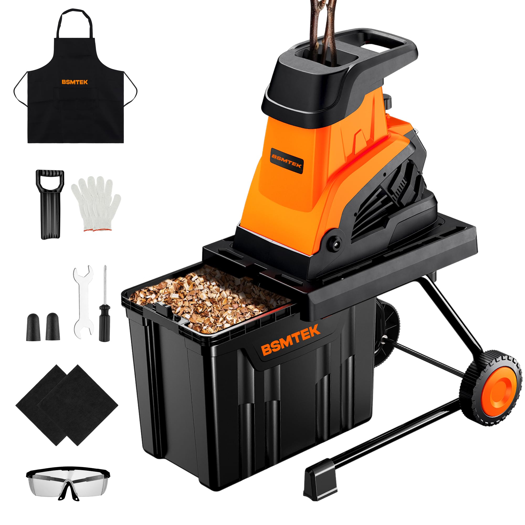 BSMTEK 50L 15-Amp Wood Chipper Shredder