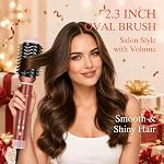MaxAir Pinceau de sèche-cheveux double tension mondiale chaud Air Lève-cheveux Styler Air Courroie d'enroulement PARWIN PRO Brosse de sécheuse lisse Frizz Flyaways Ionic Care,Volumize, Moteur haute vitesse, Don, Soie ambre. &