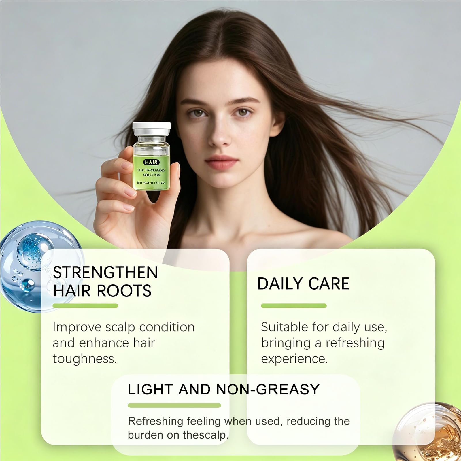 Microneedling, sistema di ricrescita dei capelli, Alpha Infuse Hair Growth Serum per rafforzare le radici dei capelli, favorisce la crescita dei capelli per la perdita di capelli, rinforza i capelli